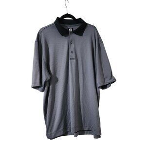 FootJoy Mens XXL Grey Short Sleeve Polo Shirt 100% Polyester Golf Apparel